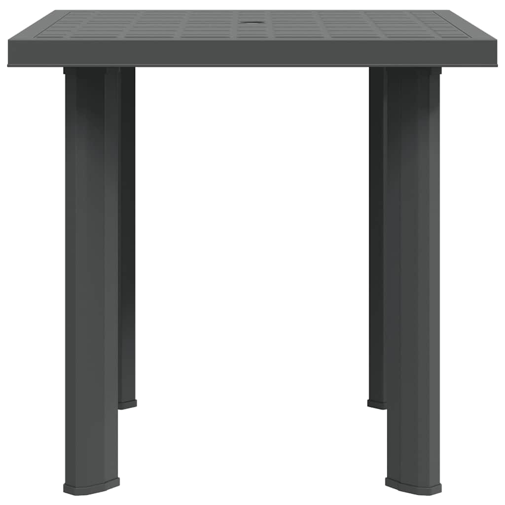 vidaXL Gartentisch Anthrazit 80x75x72 cm Kunststoff