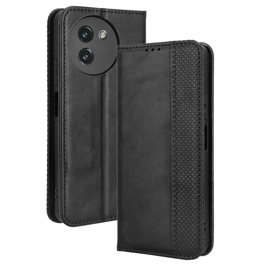 For Doogee Note 59 Pro/Doogee Note 59 Leather Case Wallet Stand Retro Texture Phone Cover