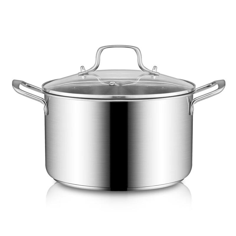 ZISIZ 28CM Stainless Steel Thickened Soup Pot
