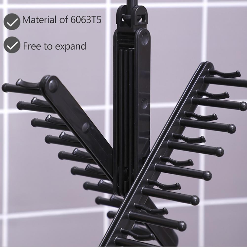 Suport multifuncțional pentru cravate cu 20 de rânduri cu clipsuri antiderapante, suport pentru cravate cu rotație la 360 de grade