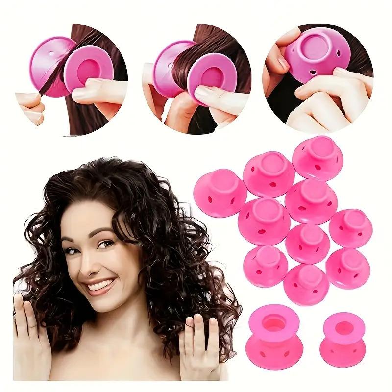 20PCS Silicone Hair Curler Mushroom Hair Curler Bell Hair Curling Artifact Lazy Hair Curler