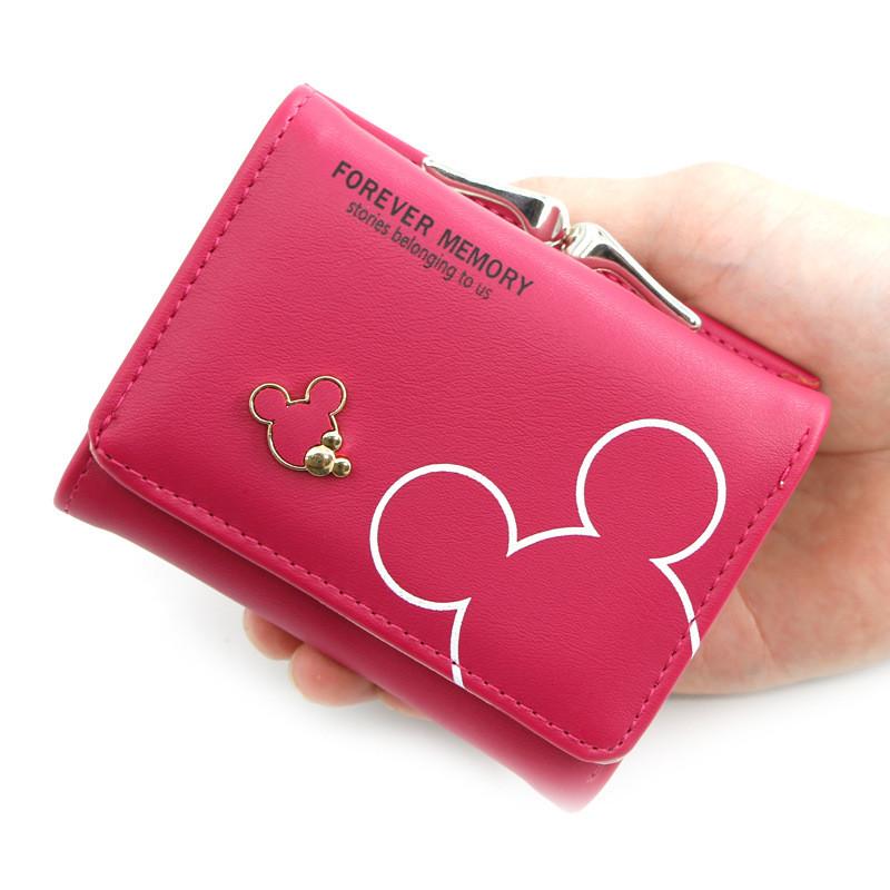 Mickey Mouse Girls Wallet With Pu Leather Material And Cartoon Print For Daily Use