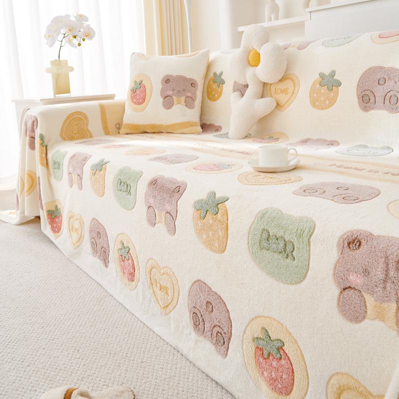 Autumn and Winter Sofa Cover Cloth Sofa Towel Super Soft Sofa Cushion Machine Washable Dust Towel Sofa Blanket