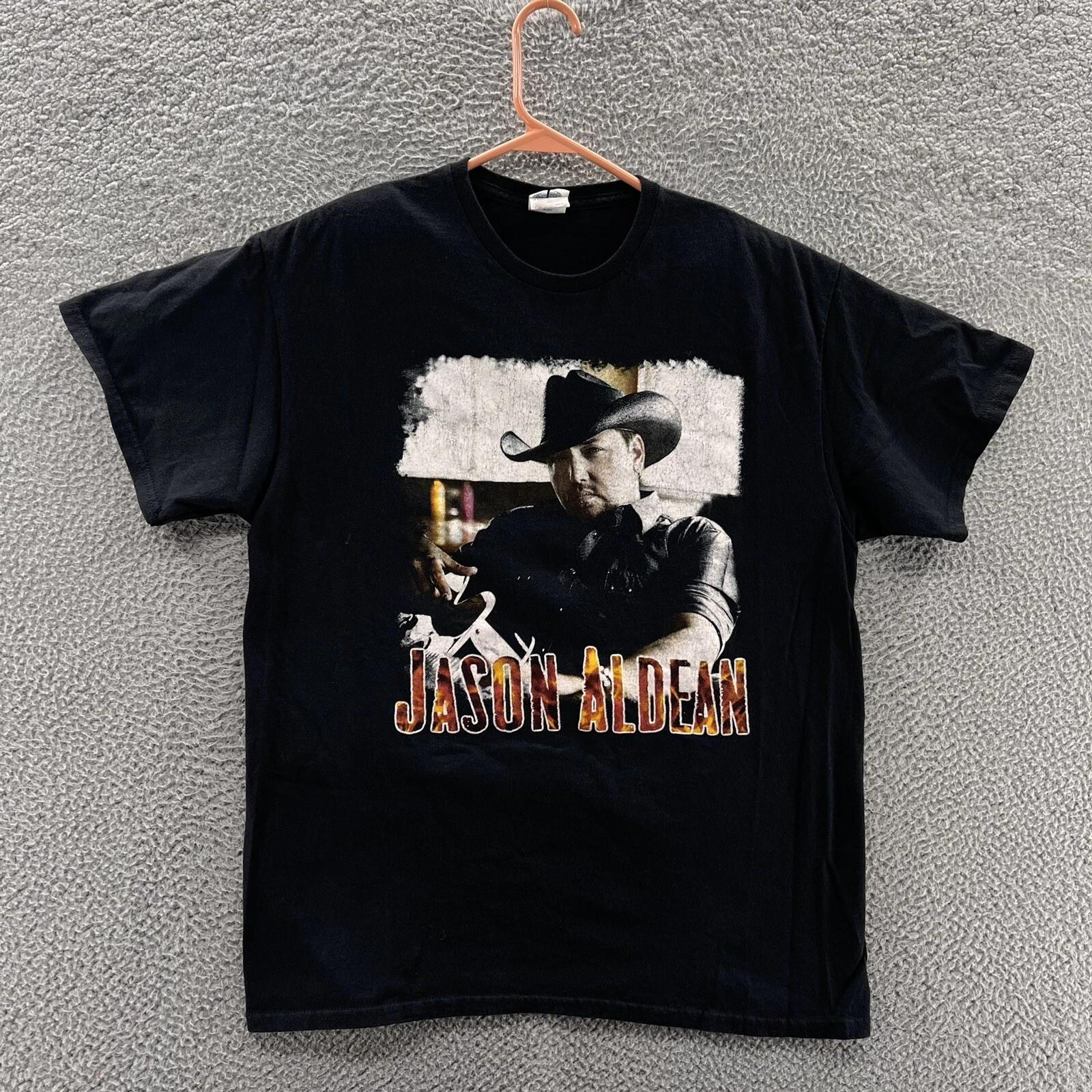 

Jason Aldean T Shirt Men Large Black 2015 Burn It Down Tour Graphic Music Casual M