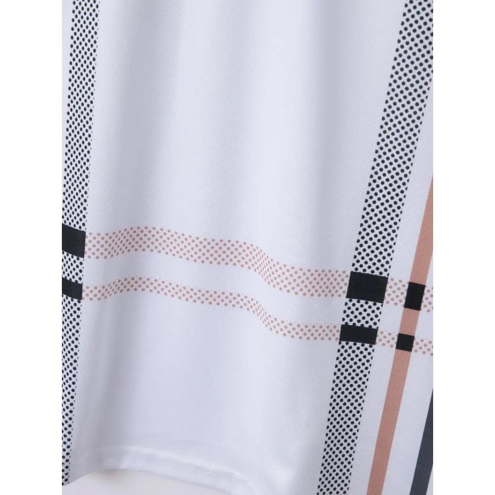 Men's Polo Shirt Short Sleeved Button Casual T-shirt
