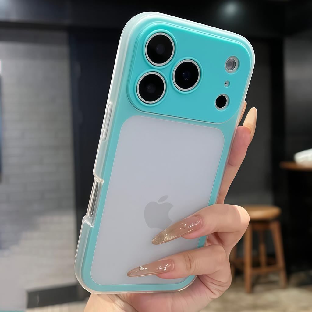 Luxury 2 In 1 Candy Color Matte Phone Case For iPhone 13 14 15 16 17 Pro Max Plus Air Shockproof Bumper Back Cases Cover