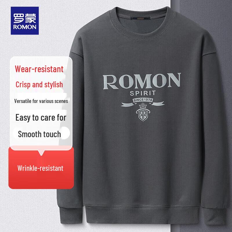 

ROMON Мужской свитшот с круглым вырезом и длинным рукавом из смесового хлопка M