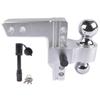 Trailer Hitch - Adjustable Trailer Hitch Fit 2" Inch Receiver, Aluminum Rapid Hitch 6" Drop/Rise (Silver)