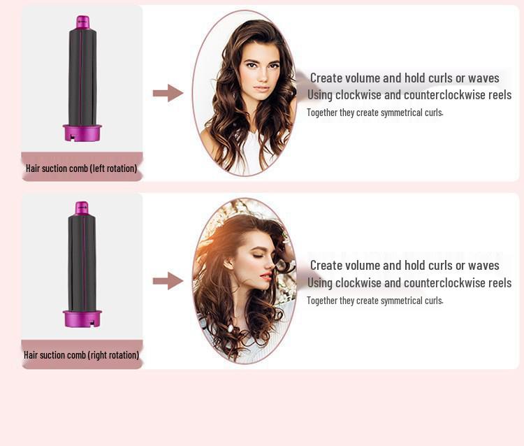 Five-in-One Brushless Negative Ion Hair Dryer & Styler: Comb, Straightener, Curler, Blow Comb
