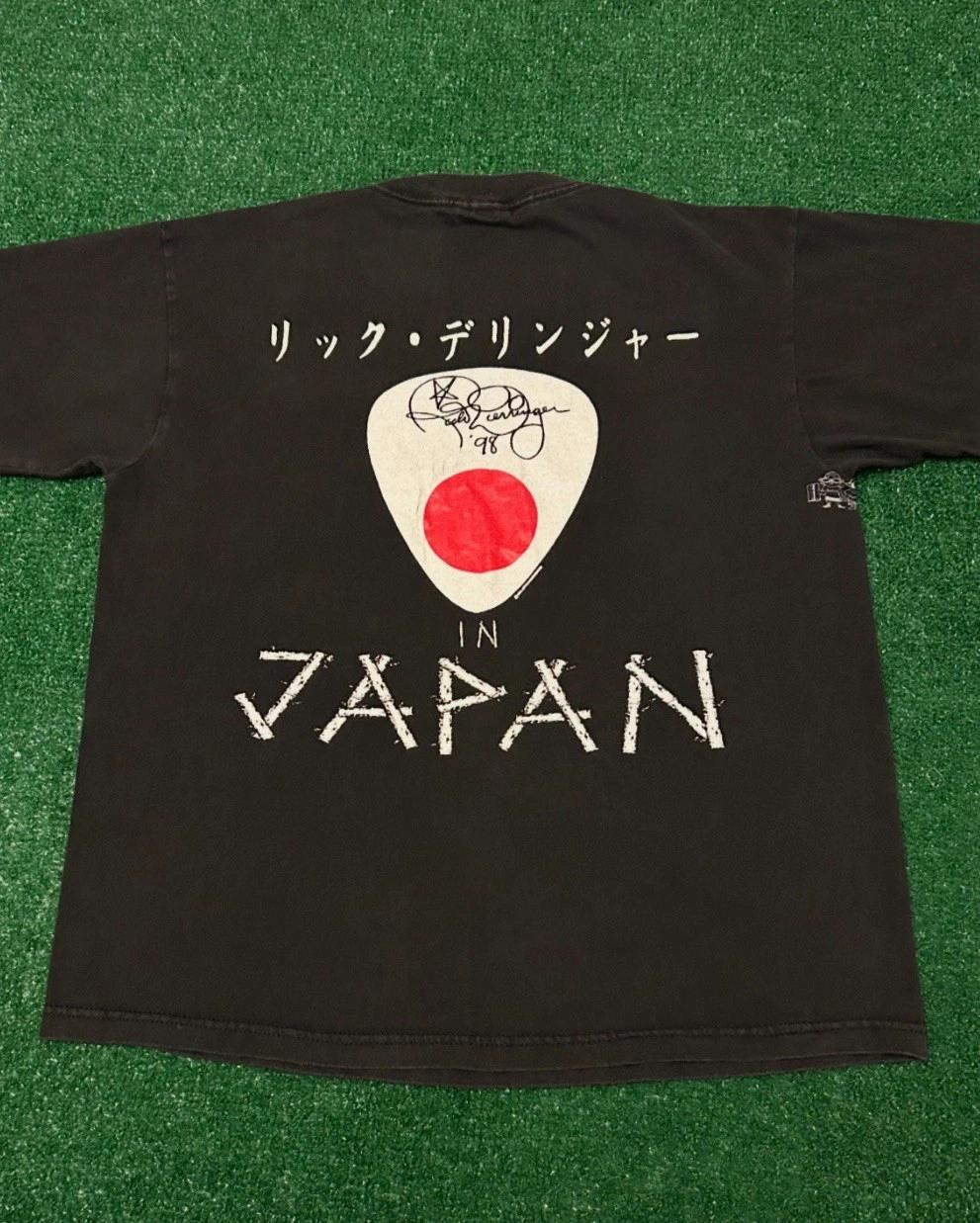 Vintage 90s Rick Derringer Band Tee Japan Tour 1998 VTG Shirt Mens Size Medium L