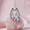 Creative Cartoon Animal Design Smiley Cat Brooch Brightly Colored Enamel Pin