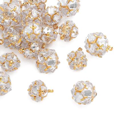 Vario cirkonio kvadratinės geometrijos žavesio pakabukai, skirti „pasidaryk pats“ karoliai, auskarai „pasidaryk pats“ papuošalų kūrimo išvados