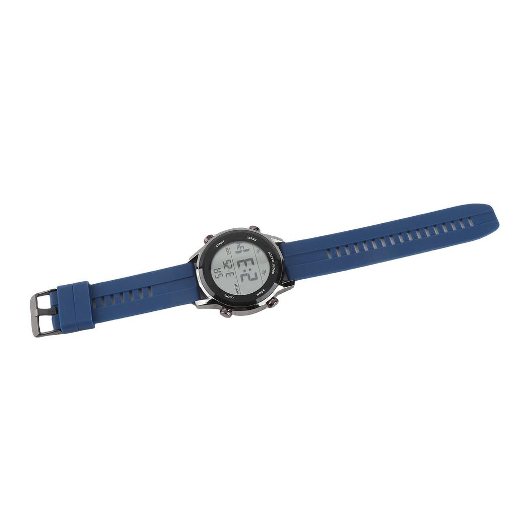 Sports Watch Digital Electronic Luminous Waterproof Large Screen Men Watch Silicone Watch Band for Outdoor Activities
