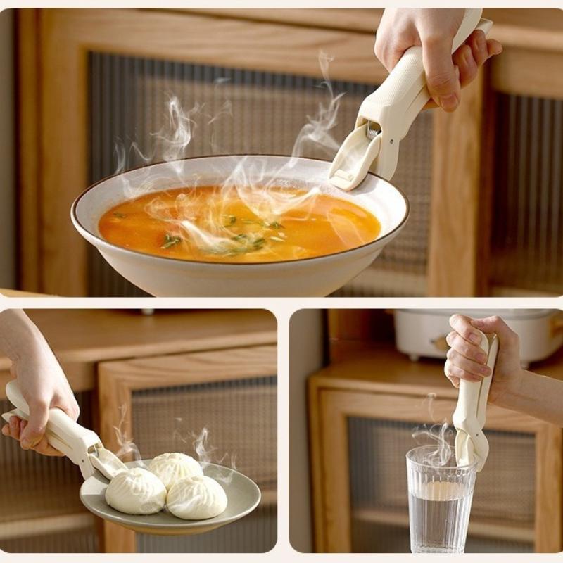 New Heat-Resistant Bowl Tongs - Non-Slip Silicone Pot Holders for Baking Pans & Steamer Lifting, Secure Grip Kitchen Claws