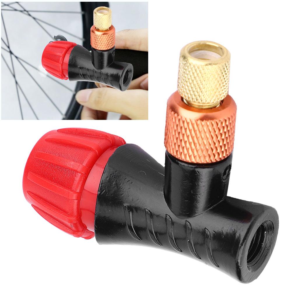 1 Pcs Aluminum Alloy CO2 Bike Inflator Valve Head Bicycle Tire Pump for Road and Mountain Bikes