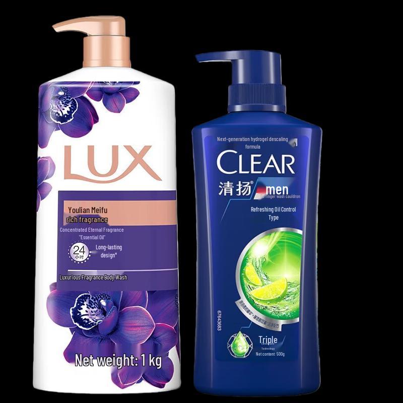 Clear Men Oil Control Shampoo & Lux Shower Gel Bundle