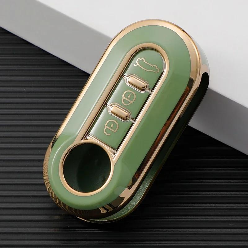 

Auto Folding Flip Key Case Shell Fob For Fiat Ducato 500 500L Panda Grande Punto Lancia Musa 3Buttons Tpu Car Key Cover Case
