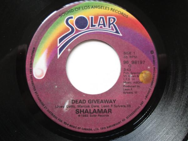 

7-дюймовая пластинка SHALAMAR - Dead Giveaway 9698197 Solar 1983 Канада Поп Б/У