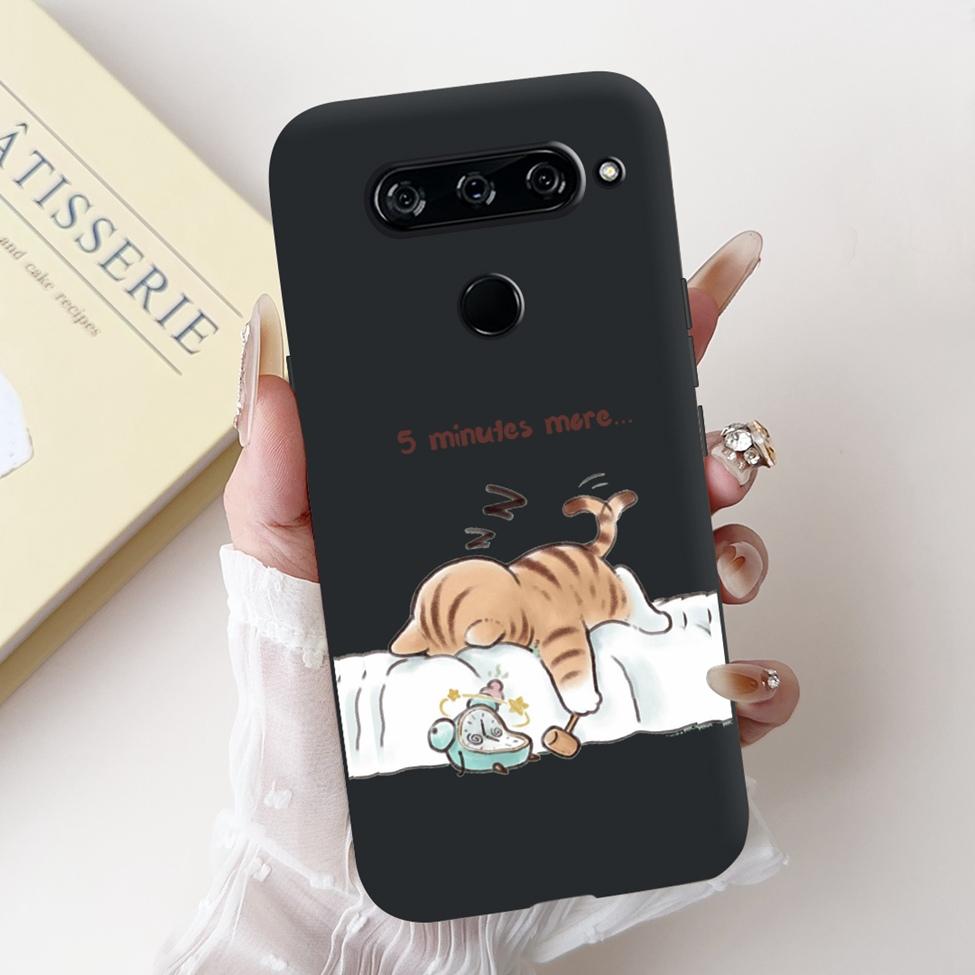 For LG V40 V50 ThinQ Case V50S ThinQ Cute Cartoon Cat Luxury Cool Shockproof Silicone Back Cover For LG V50S ThinQ 5G Phone Case