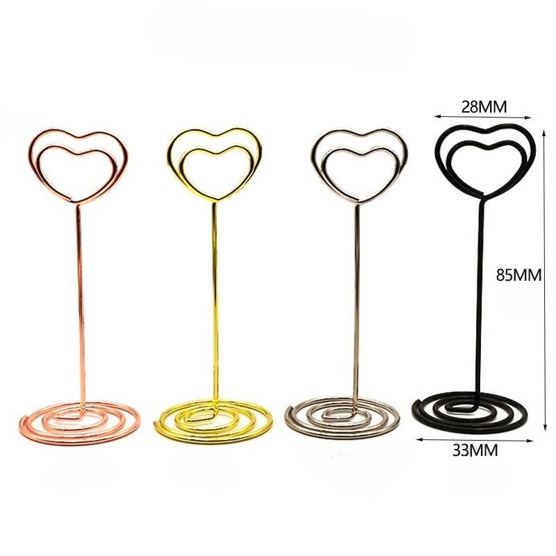 4-Pack 8.5cm Wire Table Number Holders – Versatile Place Card, Photo, and Memo Clips for Events & Displays