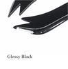 2pcs Universal Car Rear Bumper Lip Splitter Diffuser Spoiler Canard Glossy Black