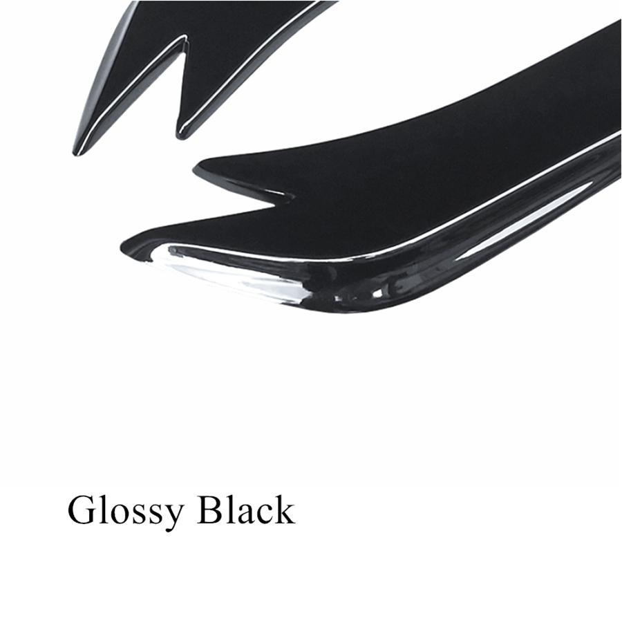 2pcs Universal Car Rear Bumper Lip Splitter Diffuser Spoiler Canard Glossy Black