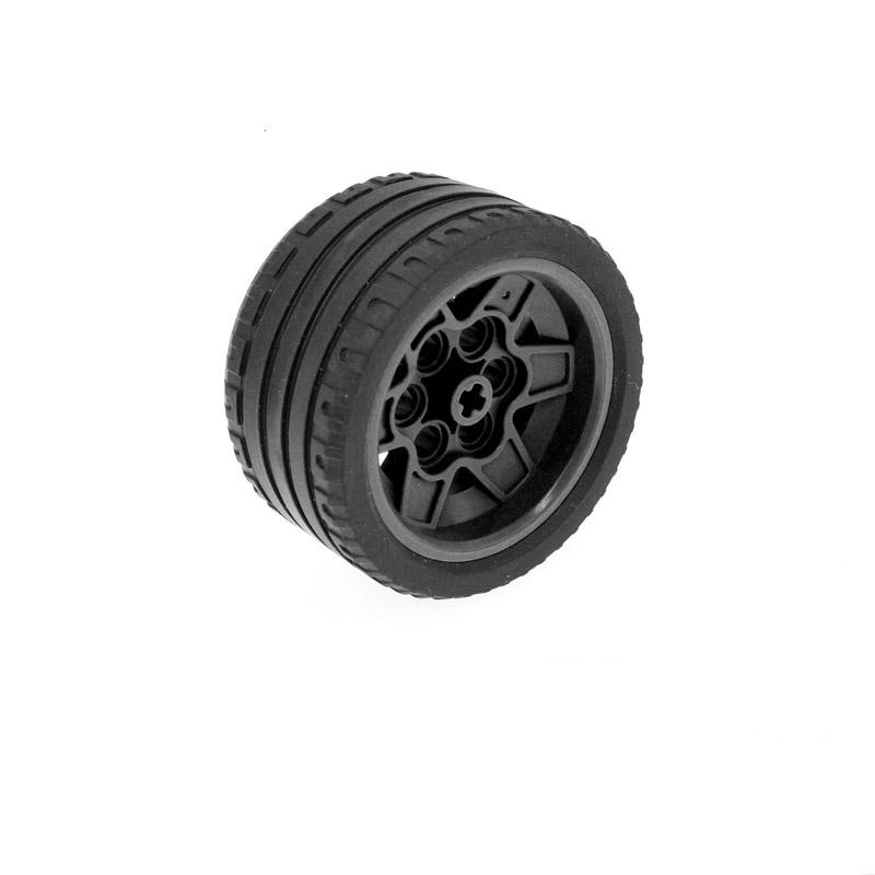 Rainbow Pig MOC Parts Wheel 56908 + 41897 Tire 56 x 28 ZR High-Tech Compatible Bricks DIY Building Blocks Particle Kid Toy Gift