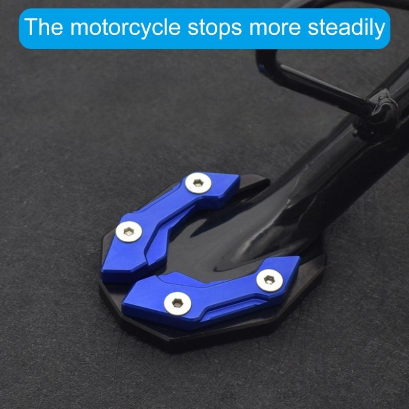 Motorbike Stand Extension Pad for NAMX155 Universal Kickstand Plate Metal Motorcycle Foot Side Stand Cover with Wrench