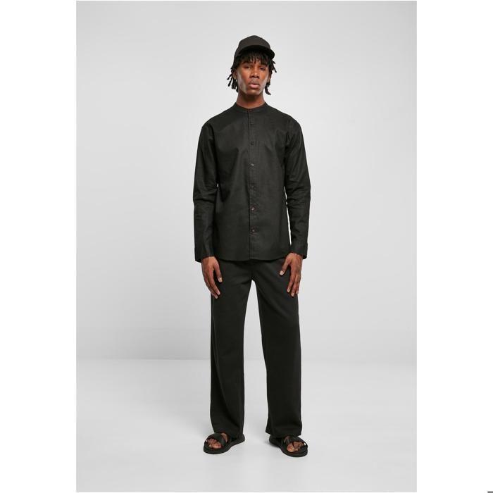 High-neck Cotton Shirt Plus Size Urban Classics