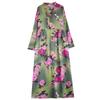 Bohemian Printed Loose Long Sleeve Hem Long Dresses