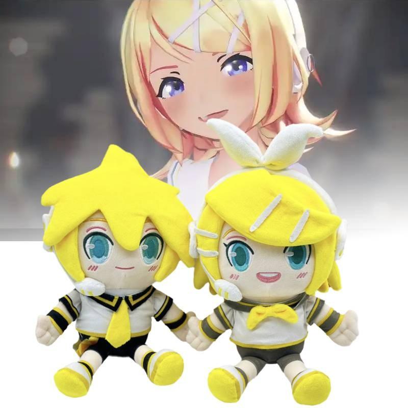 White Kagamine Clover Rinto Plush Toys Cartoon Stuffed Dolls Decorations Room