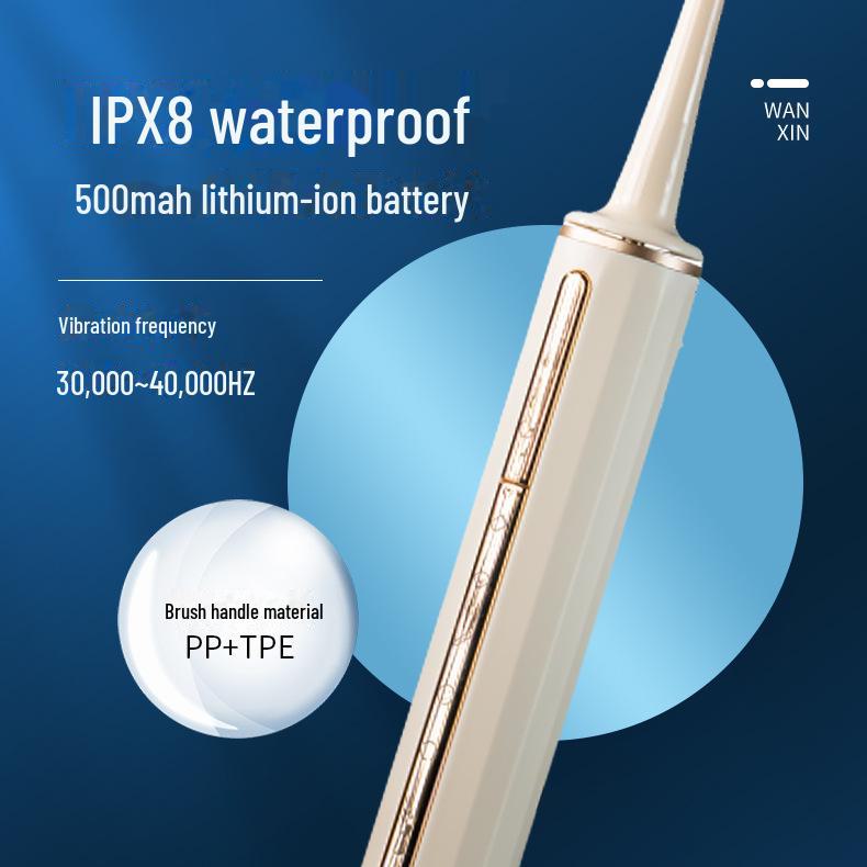 Magnetic Levitation Electric Toothbrush with 5 Modes, 5 Replacement Soft Bristle Heads, and Hidden Charging Cable for Adults