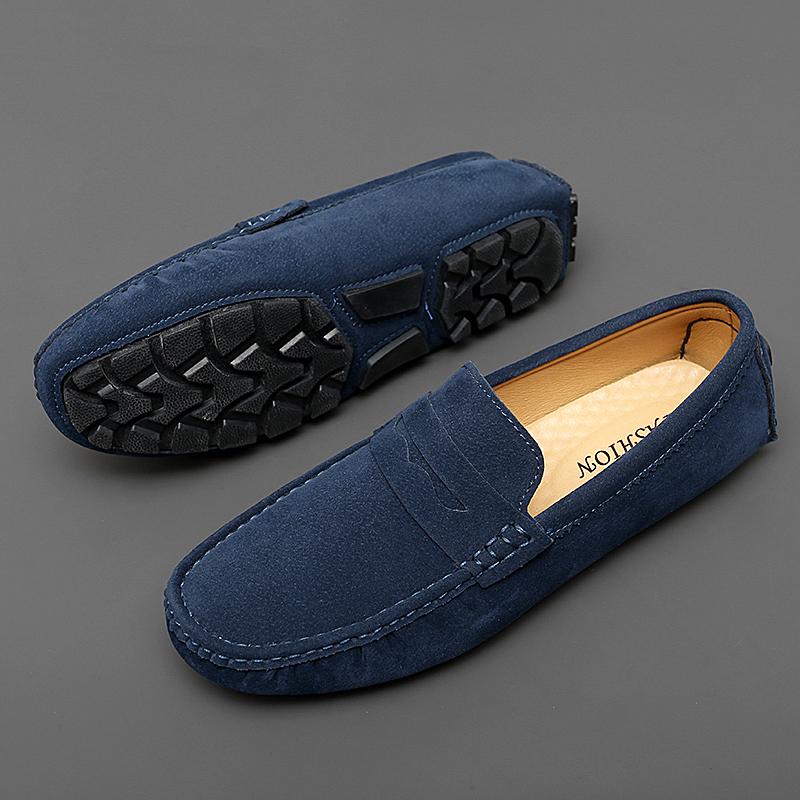 Fashion Suede Leather Mens Loafers New Fashion Walking Shoes New Comfy Man Drive Flats Classic Original Style Men Casual Shoes Moccasins