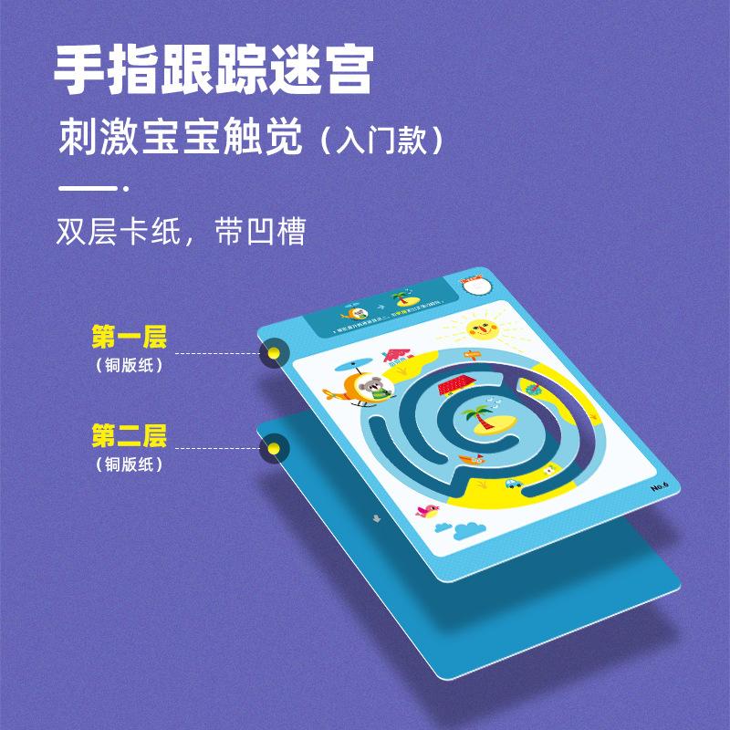 Age-specific Advanced Thinking Maze, Training Cards Can Be Erased Repeatedly, Children's Concentration Educational Toys