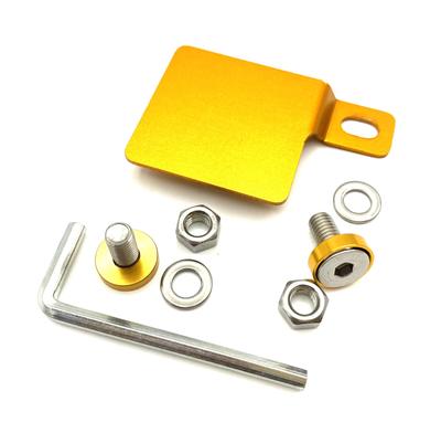 ASATERU A1P15GS Anti- Aluminum Alloy Plate with Steps, For Motorcycles, 0.06 Inch (1.5 Mm) Thick, Gold Anodized Treatment, Gold S