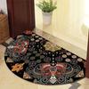 1PC Retro Door Rug Semi-circular Floor Mat Entrance Door Rugs Non-slip Absorbent Bathroom Mat Room Home Decoration Hogar Tapete
