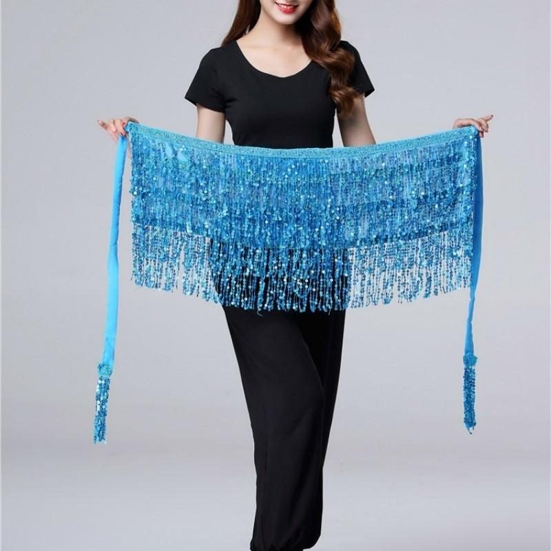 Lady Women Belly Dancing Dress Waist Chain Belt Shiny Hula Stage Show Accessories Bellydance Costume Prop Belly Dance Skirt