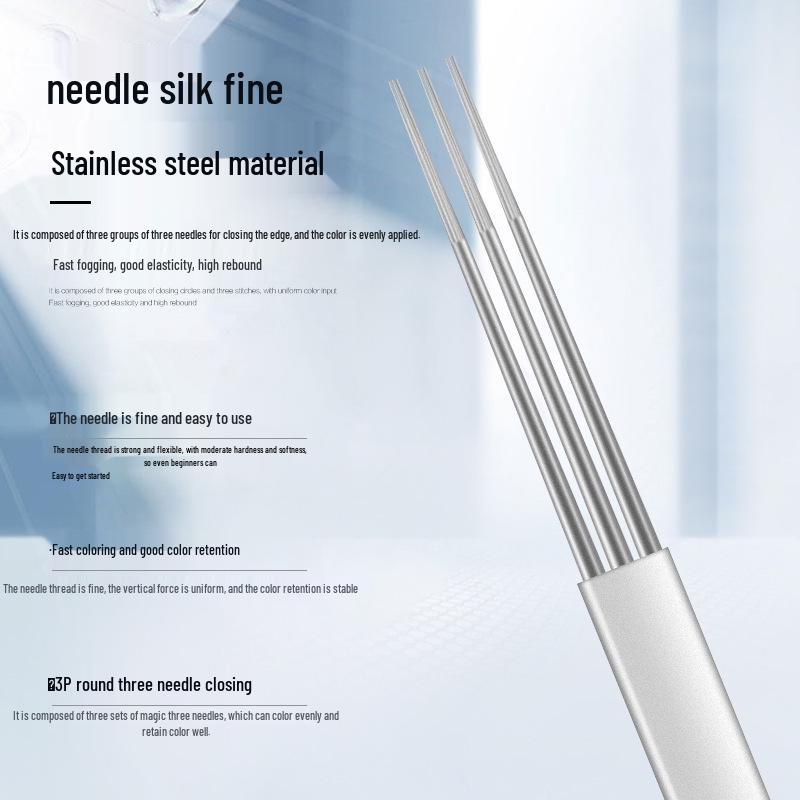 3P Round Microblading & Shading Eyebrow Needle Cartridge for Semi-Permanent Tattooing