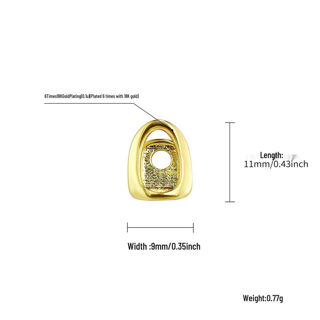 Exaggerated Gold-plated Hollow Tooth Cap: Trendsetting Hip-Hop Grillz Accessory