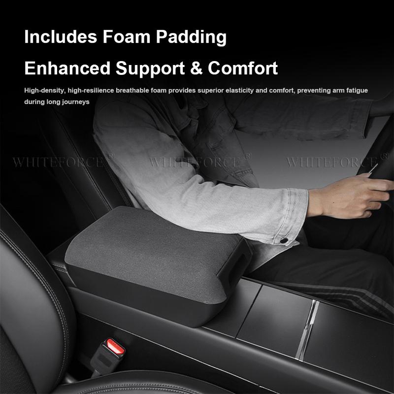 For Tesla Model Y Juniper 2025 Suede Armrest Box Raised Storage Box Drawer-type for Model 3 Highland Privacy Storage Space Elbow