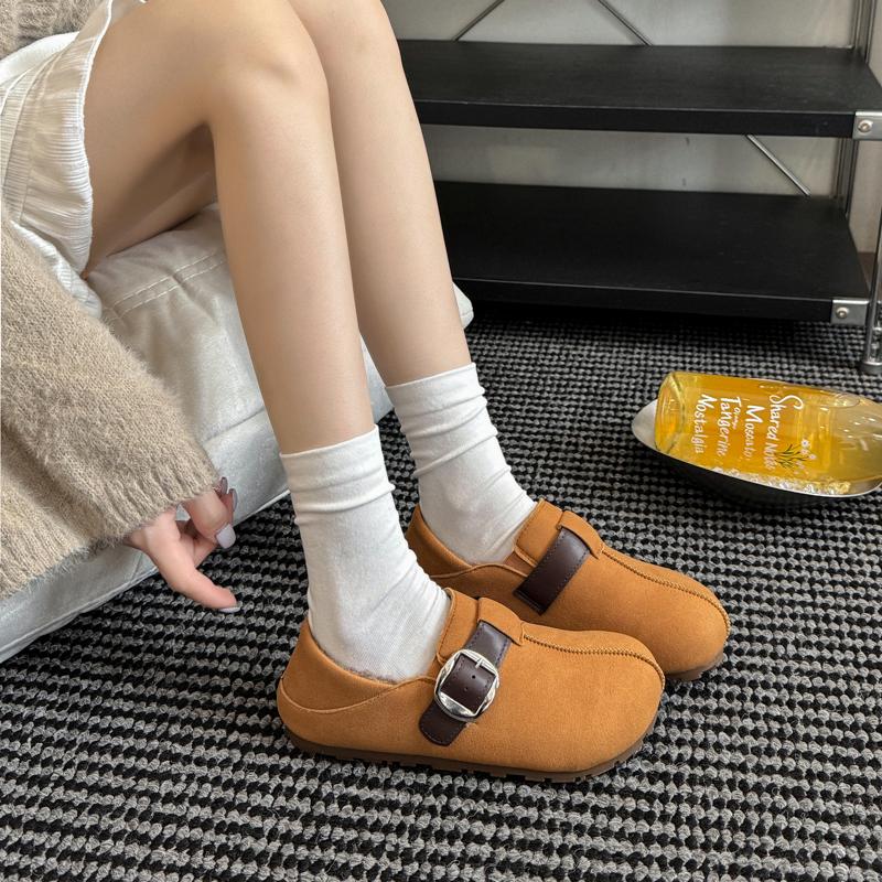 Women's Boots Flats Warm Casual Suede Sport Shoes Fashion Cozy Loafers Shoes 2025 Winter Dress Short Plush Snow Boots De Mujer