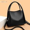Genuine Leather Women's Bag Fashionable Large-capacity Bucket Bag Vegetable Basket Single-shoulder Crossbody Bag