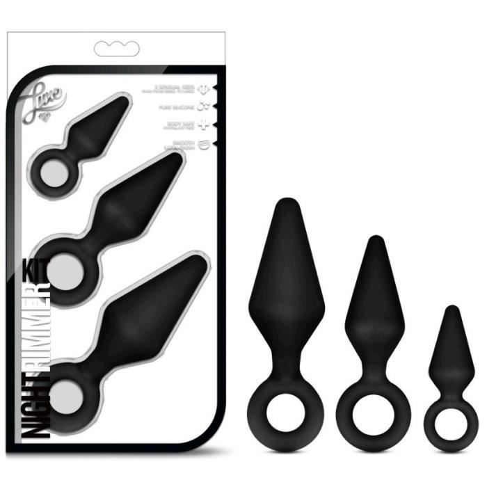 Plugs - Blush Novelties - Luxe Night Rimmer - Silicone - Noir - Débutant