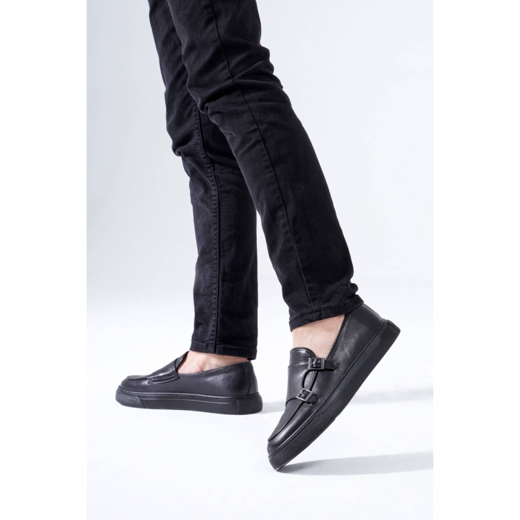 

Мужские кроссовки Monk Strap из натуральной кожи, спортивная обувь
