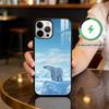 A-Animal P-Polar B-Bear Phone Case For iPhone17,16,15,14,13,12,11 Plus,Pro Max Magnetic For Magsafe Wireless Charging