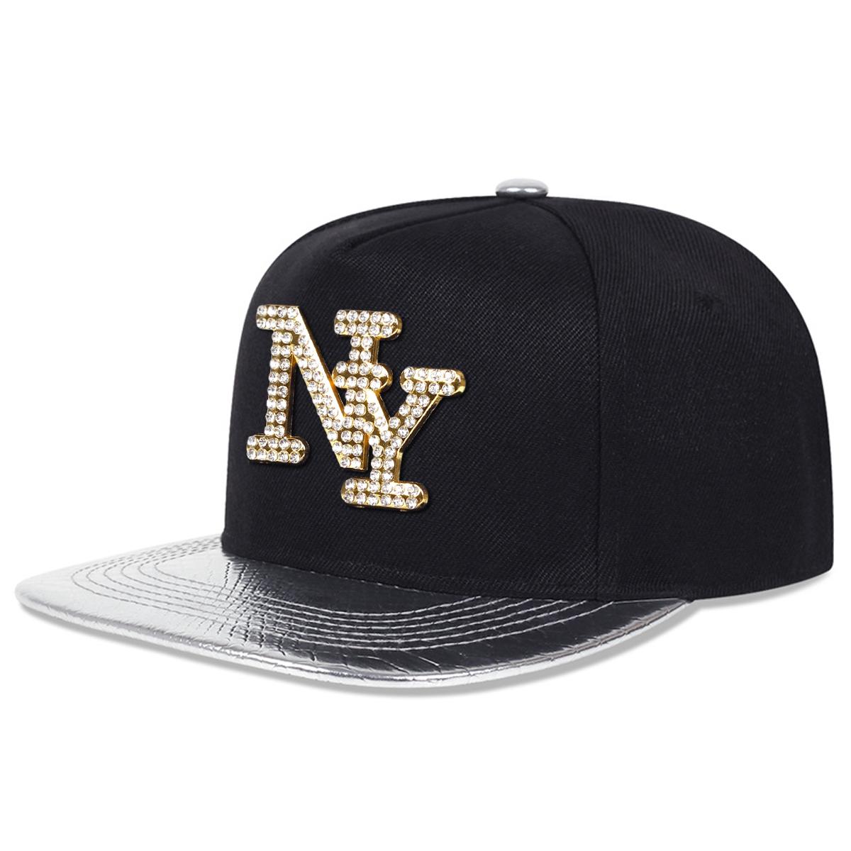 

Металлическая буква Бейсболка Регулируемая кепка-снэпбэк Стиль хип-хоп для мужчин и женщин Спорт на открытом воздухе Путешествия серебряный