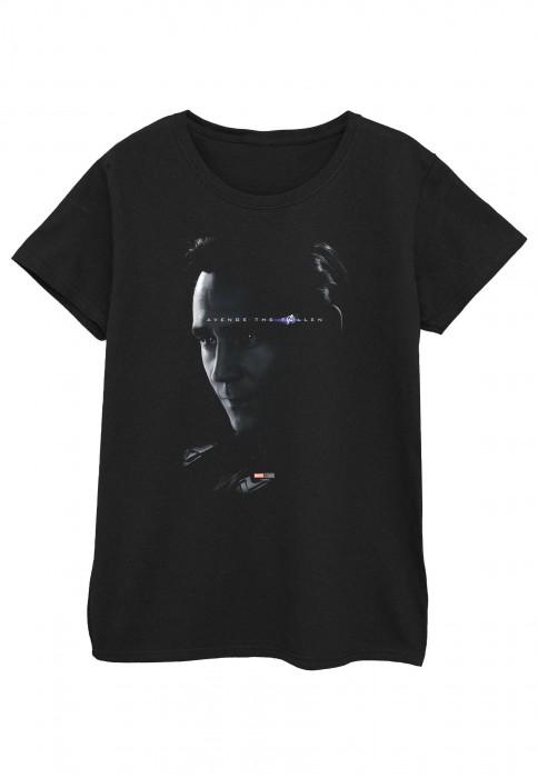 Marvel Dámské/Ladies Avengers Endgame Bavlněné tričko Avenge The Fallen Loki