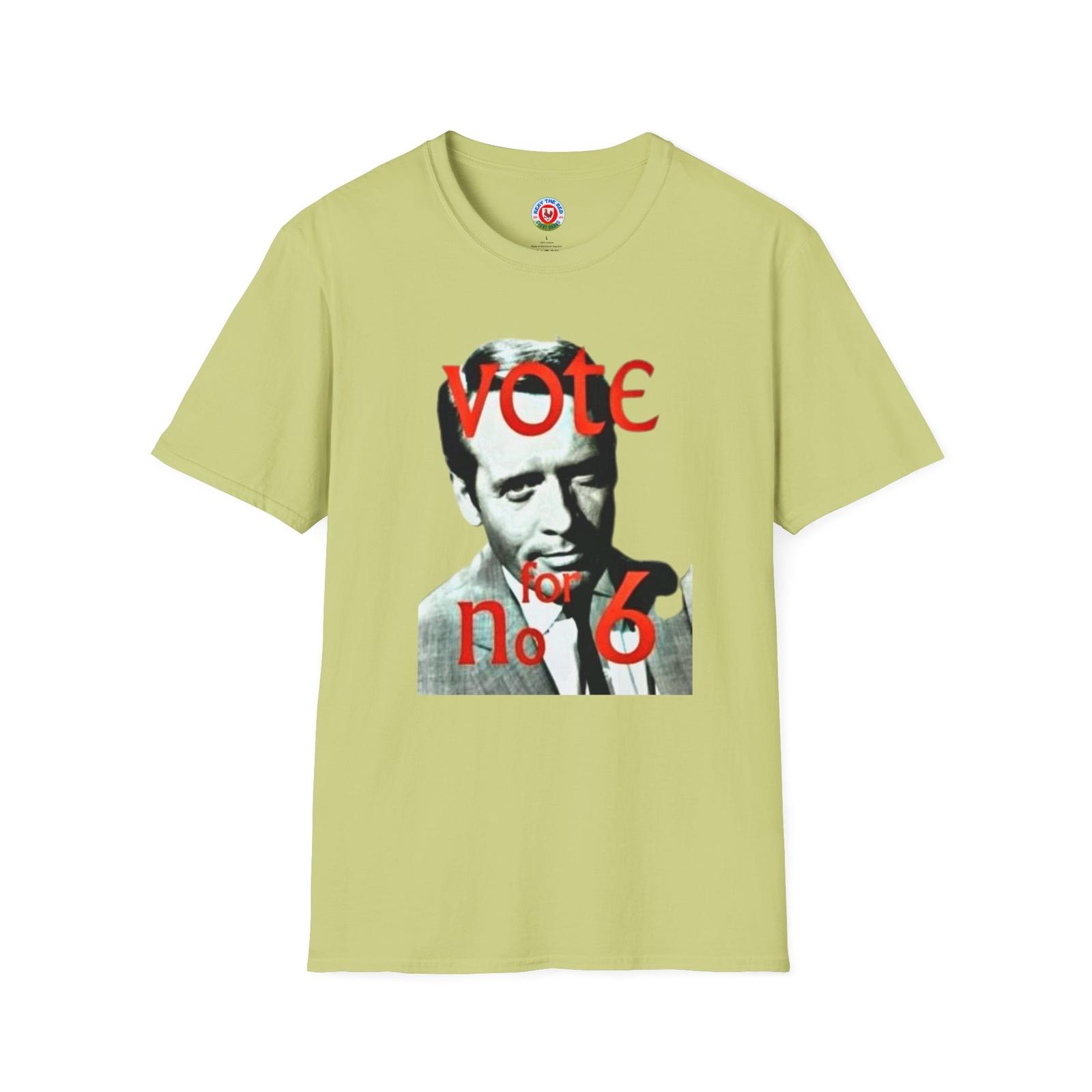 Prisoner The Prisoner VOTE No6 Patrick McGoohan Unisex Softstyle T-Shirt XL