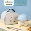 Hongpa Blue Puppy Stainless Steel Round Lunch Box