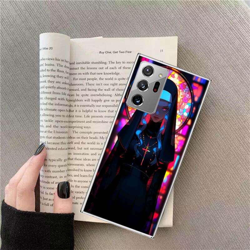 Dark Nun Phone Case for Samsung A17 A37 A57 A54 A14 A24 A34 A07 A04S A02S A12 A22 A32 A52S A16 A26 A36 A56 A72 Galaxy Note 20 10